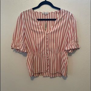 Madewell Striped Peplum Top